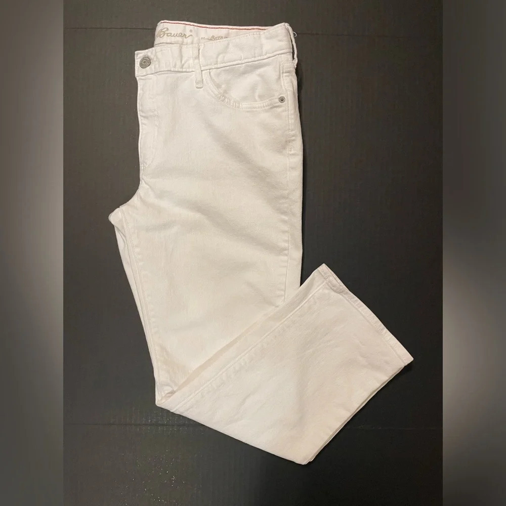 Eddie Bauer Boyfriend white denim jeans size 10